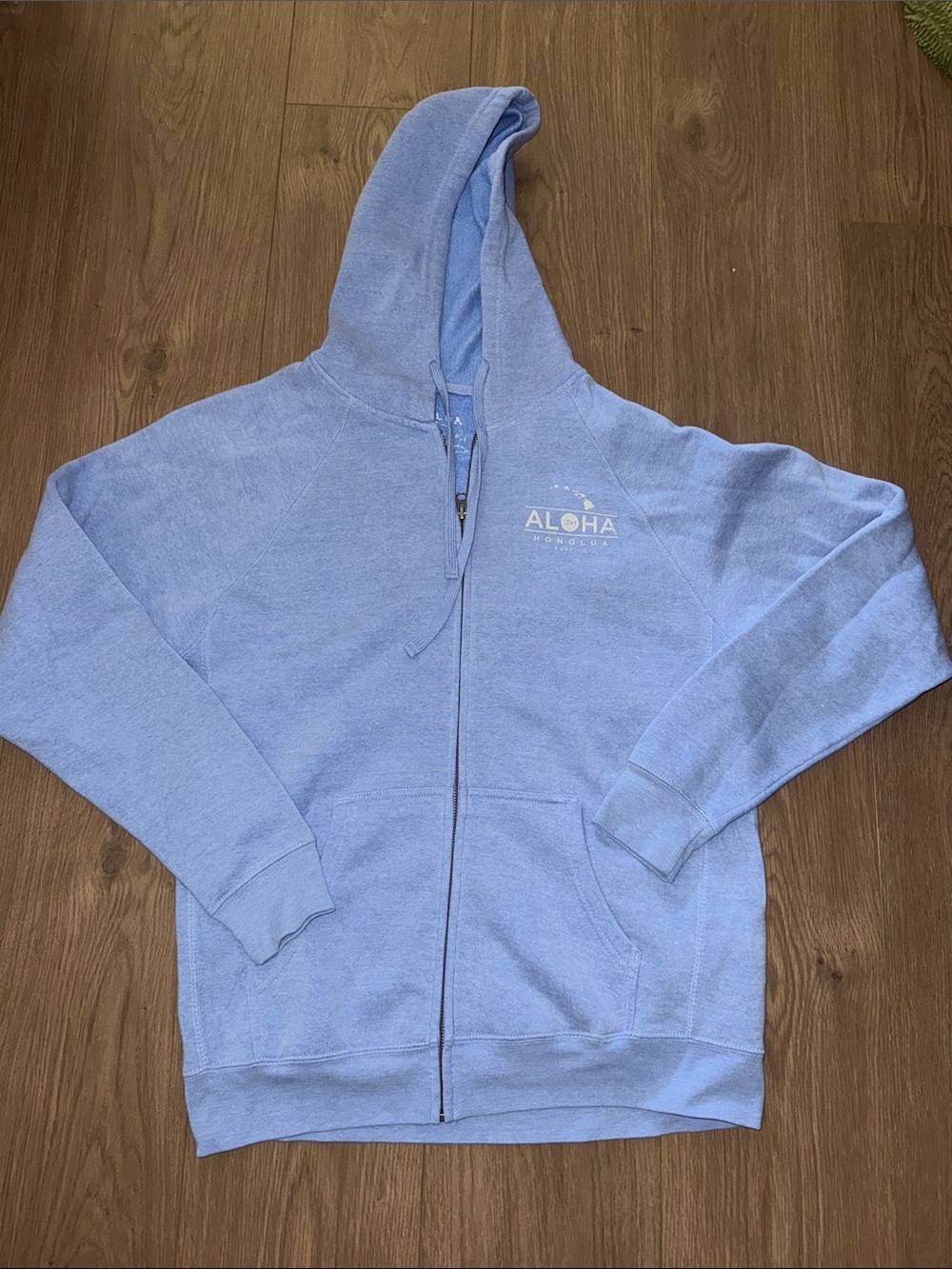 ALOHA Honolua Surf Co Light Blue Full-Zip Hoodie